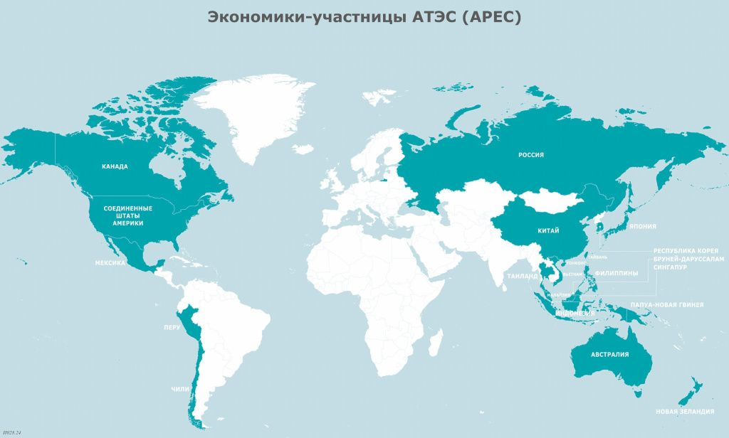 Карта экономик АТЭС